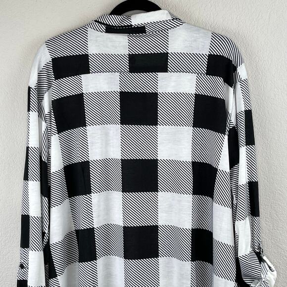 White Mark Red Black Bundle 2 Plaid Button Up Tunic Top Shirts Plus 3X NWT - Picture 10 of 16